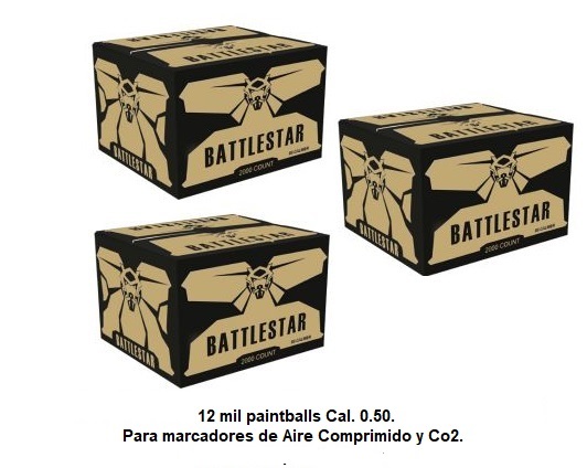 3 x Paintballs Battlestar cal.0,50,4000 pcs- Envío Gratis*